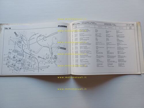 Moto Morini 350 Excalibur 1986 catalogo ricambi ORIGINALE spare parts …