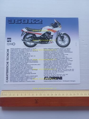 MOTO MORINI 350 K2 depliant italiano originale