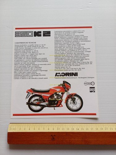 MOTO MORINI 350 K2 depliant italiano originale