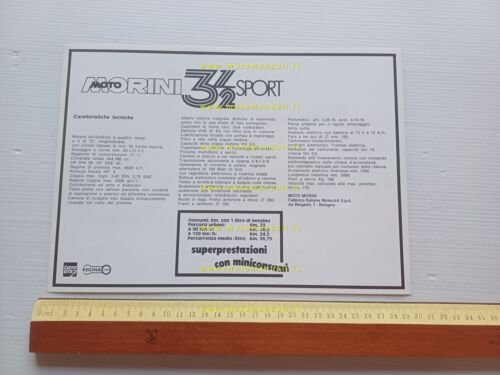 MOTO MORINI 350 Sport 1980 depliant italiano originale