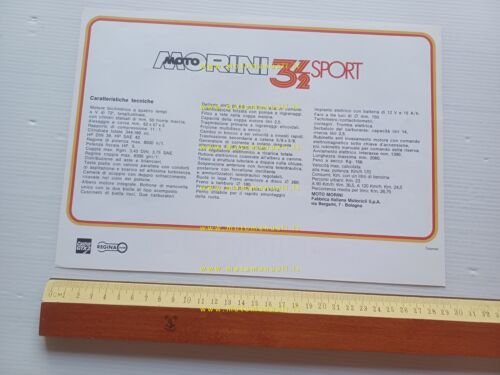MOTO MORINI 350 Sport 1981 depliant italiano originale