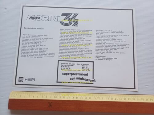 MOTO MORINI 350 Turismo 1980 depliant italiano originale
