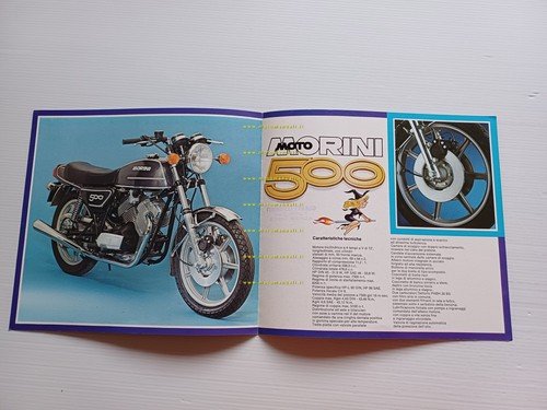 MOTO MORINI 500 1977 depliant deluxe originale italiano