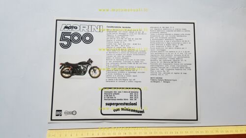 Moto Morini 500 5V 1980 depliant originale italiano