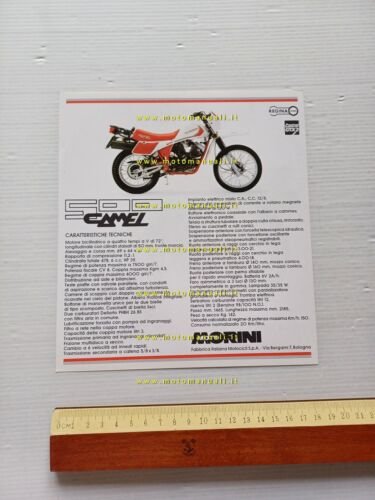 MOTO MORINI Camel 500 1984 enduro depliant originale ITALIANO