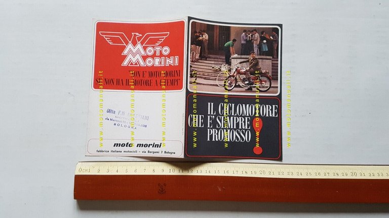 MOTO MORINI Corsarino 50 ZZ 1965 depliant originale genuine motorcycle …