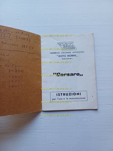 Moto Morini Corsaro 125 1a Serie manuale uso manutenzione originale