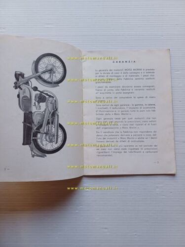 Moto Morini Corsaro 125 1a Serie manuale uso manutenzione originale