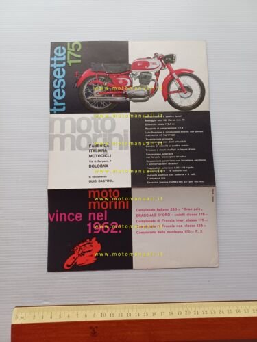 MOTO MORINI Corsaro 125 Veloce - Tresette 175 1963 depliant …
