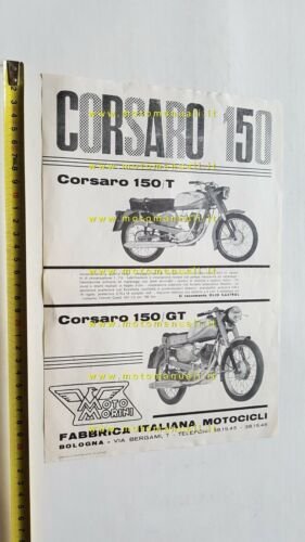 MOTO MORINI Corsaro 150 T - 150 GT 1965 depliant …