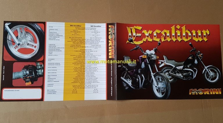 MOTO MORINI Excalibur 1986 depliant originale genuine motorcycle brochure