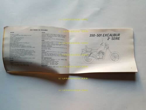 Moto Morini Excalibur 501-350 2 serie manuale uso originale owner's …