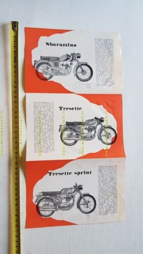 Moto Morini gamma produzione modelli 1958 depliant originale moto brochure