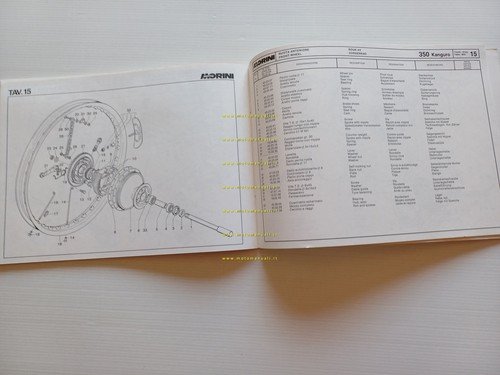 Moto Morini Kanguro 350 1a serie catalogo ricambi originale spare …