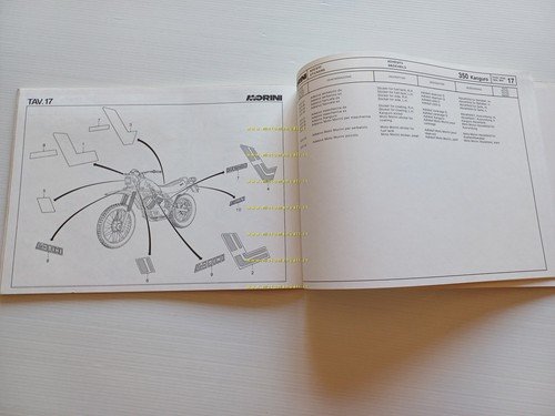 Moto Morini Kanguro 350 1a serie catalogo ricambi originale spare …