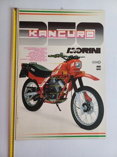Moto Morini Kanguro 350 freno disco manifesto poster su lamiera …