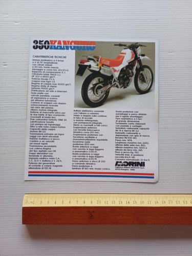 MOTO MORINI Kanguro 350 XE 1985 enduro depliant originale ITALIANO