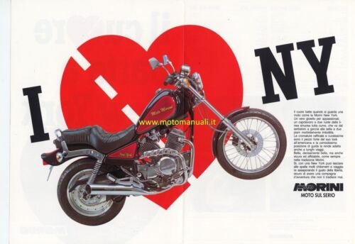MOTO MORINI New York 350-500 1989 depliant originale genuine motorcycle …