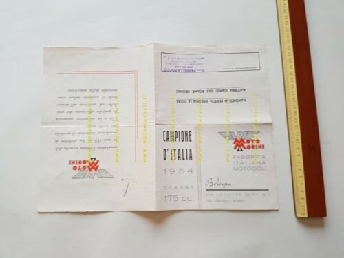 MOTO MORINI produzione modelli 1954-55 depliant originale brochure