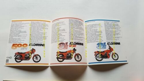 MOTO MORINI produzione modelli 350 500 1982 depliant originale brochure