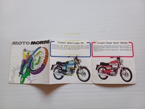 MOTO MORINI produzione modelli Corsaro 125 -150 1971 depliant italiano …