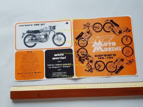 Moto Morini produzione modelli Corsaro 125-150 1965 depliant originale brochure