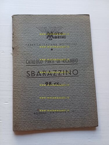 Moto Morini Sbarazzino 98 catalogo ricambi originale spare parts list