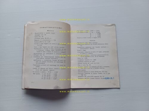 Moto Morini Sbarazzino 98 manuale uso manutenzione libretto istruzioni originale