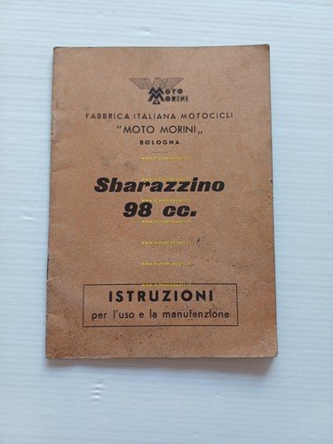 Moto Morini Sbarazzino 98 manuale uso manutenzione libretto italiano originale