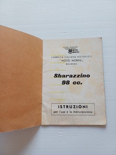Moto Morini Sbarazzino 98 manuale uso manutenzione libretto italiano originale