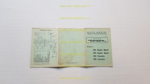 Moto Morini Serie Corsaro 125 - 150 anni 70 manuale …