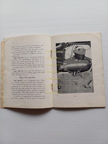 Moto Morini Turismo 125 2T 1947-48 manuale uso manutenzione libretto …