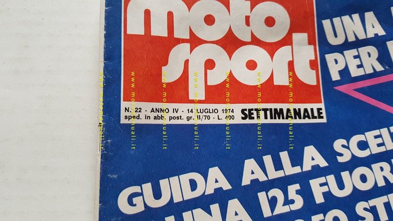 Moto Sport n. 22 1974 rivista Guida scelta 125 fuoristrada …