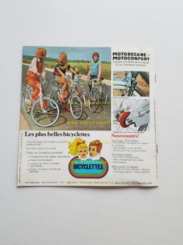 Motobecane catalogo produzione modelli 1972-73 francese originale