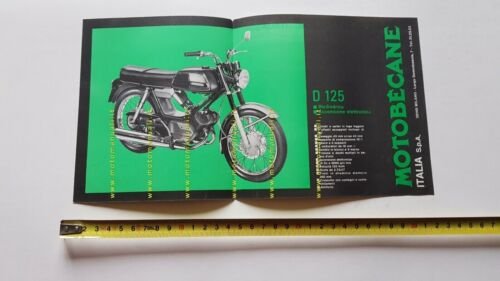Motobecane D 125 1970 depliant originale moto ITALIANO brochure