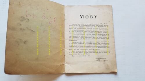 Motobecane Moby 50 1968 manuale uso manutenzione ITALIANO originale