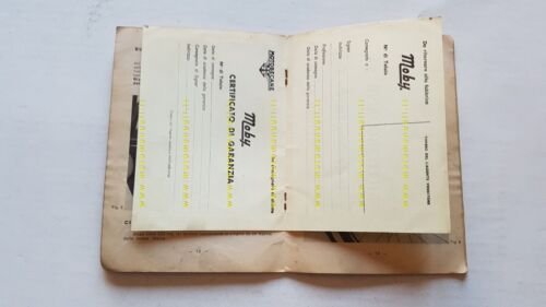 Motobecane Moby 50 1968 manuale uso manutenzione ITALIANO originale