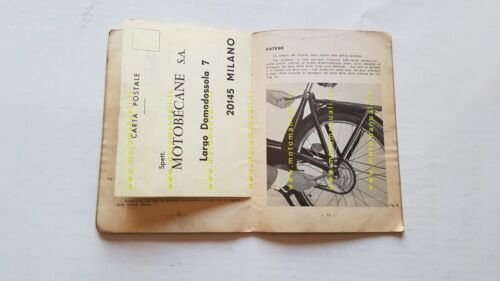 Motobecane Moby 50 1968 manuale uso manutenzione ITALIANO originale