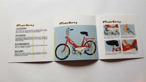 Motobecane Moby 50 ciclomotore anni 70 depliant originale ITALIANO brochure