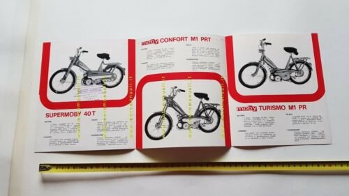 Motobecane Moby 50 ciclomotori anni 70 depliant originale ITALIANO brochure