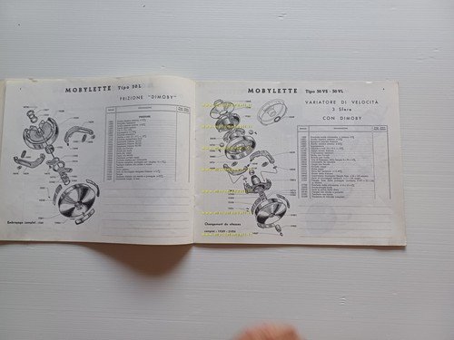 Motobecane MOBYLETTE 50 L - VS - VL 1972 catalogo …