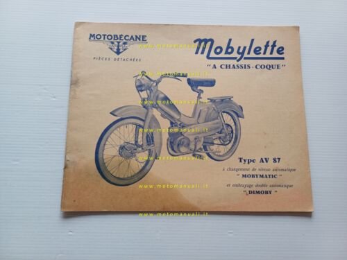 Motobecane Mobylette AV 87 50 catalogo ricambi originale spare parts …