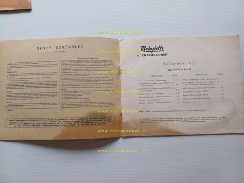 Motobecane Mobylette AV 87 50 catalogo ricambi originale spare parts …