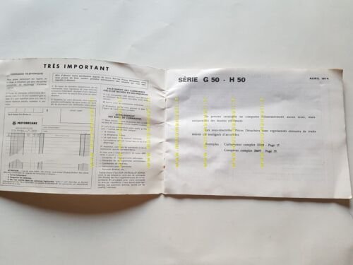 Motobecane MOBYLETTE G 50 S LC VS VLC-H 50 S-LC …