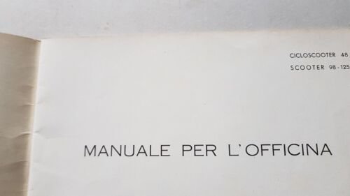 Motobi 125-98-50 Scooter 2T anni '60 manuale officina originale workshop …