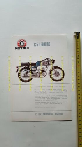Motobi 125 Leoncino 1968 depliant originale moto italiano brochure