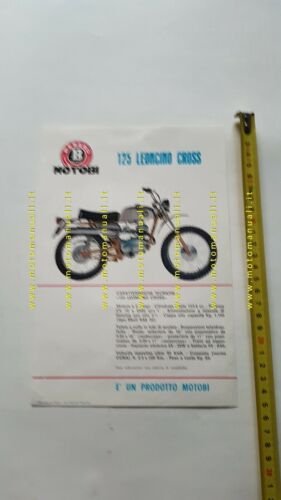 Motobi 125 Leoncino Cross 1970 depliant originale moto italiano brochure