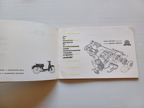 Motobi 125 Scooter 1965 catalogo ricambi originale spare parts catalogue