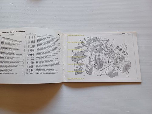 Motobi 125 Scooter 1965 catalogo ricambi originale spare parts catalogue