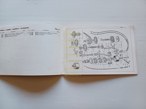 Motobi 125 Scooter 1965 catalogo ricambi originale spare parts catalogue